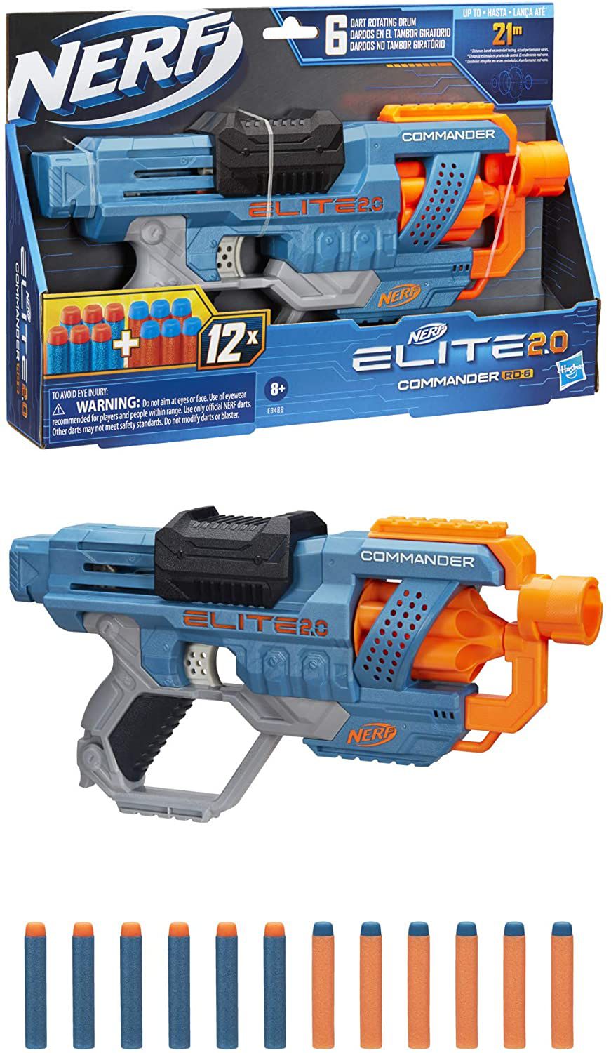 Lançador De Dardos Nerf Elite 2.0 Eaglepoint Hasbro - F0424