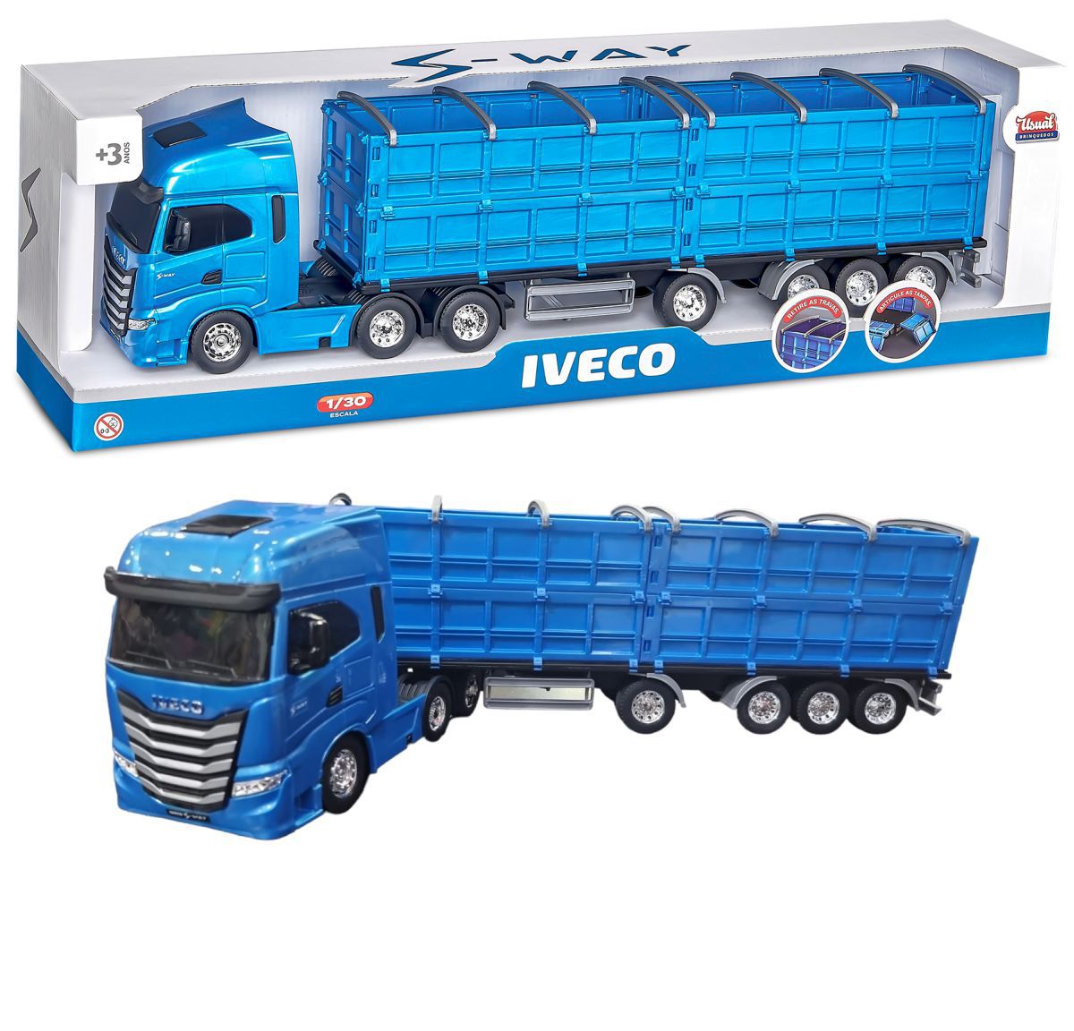 Miniatura Caminhao Iveco Graneleiro Escala 1/30 - Usual em