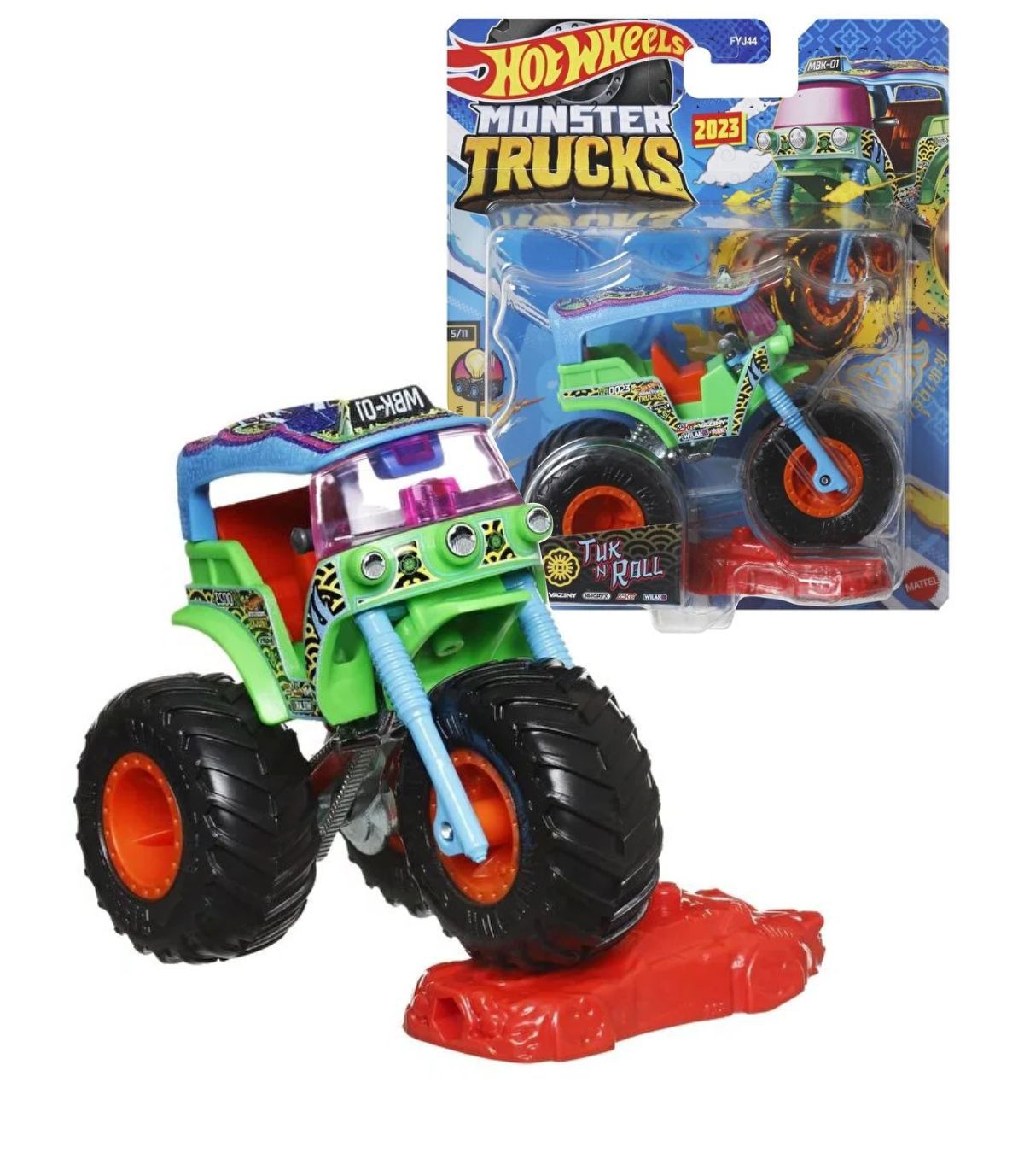 Kit 2x Hot Wheels Monster Trucks Brinquedo Carrinho Fyj44