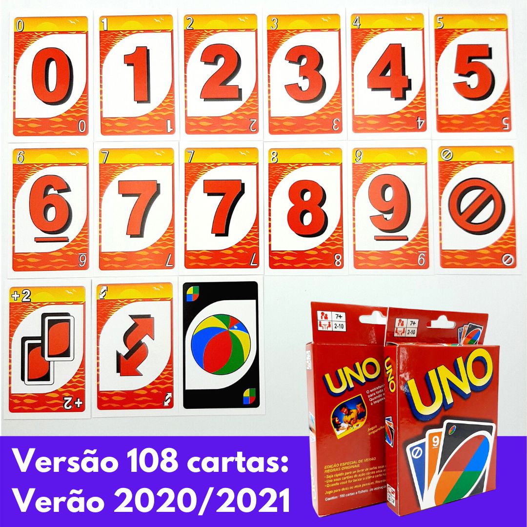 Jogo De Cartas Uno 108 Cartas Verão 2021 Verão R399 No Boleto X Fofo Loja De Atacado 8760