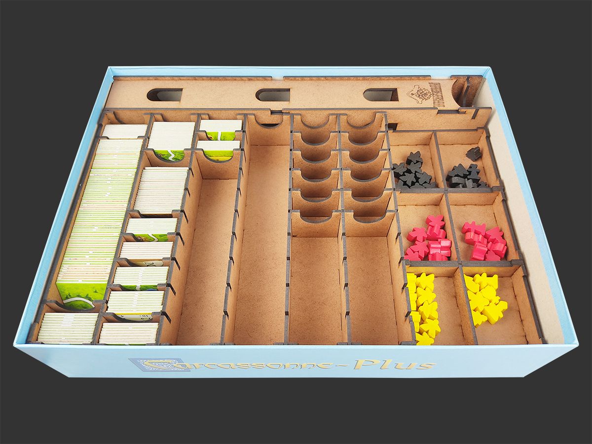 Organizador (INSERT MDF) para Carcassonne Plus - Bucaneiros Jogos