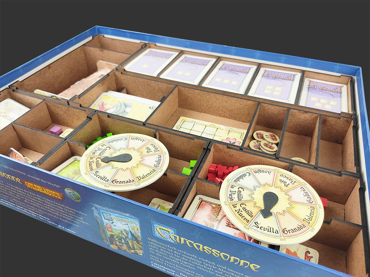 【4タイトルBOX】 Eric Carmen 収納ボックス付き！ Organizador (INSERT MDF) para El Grande Big Box - Bucaneiros Jogos