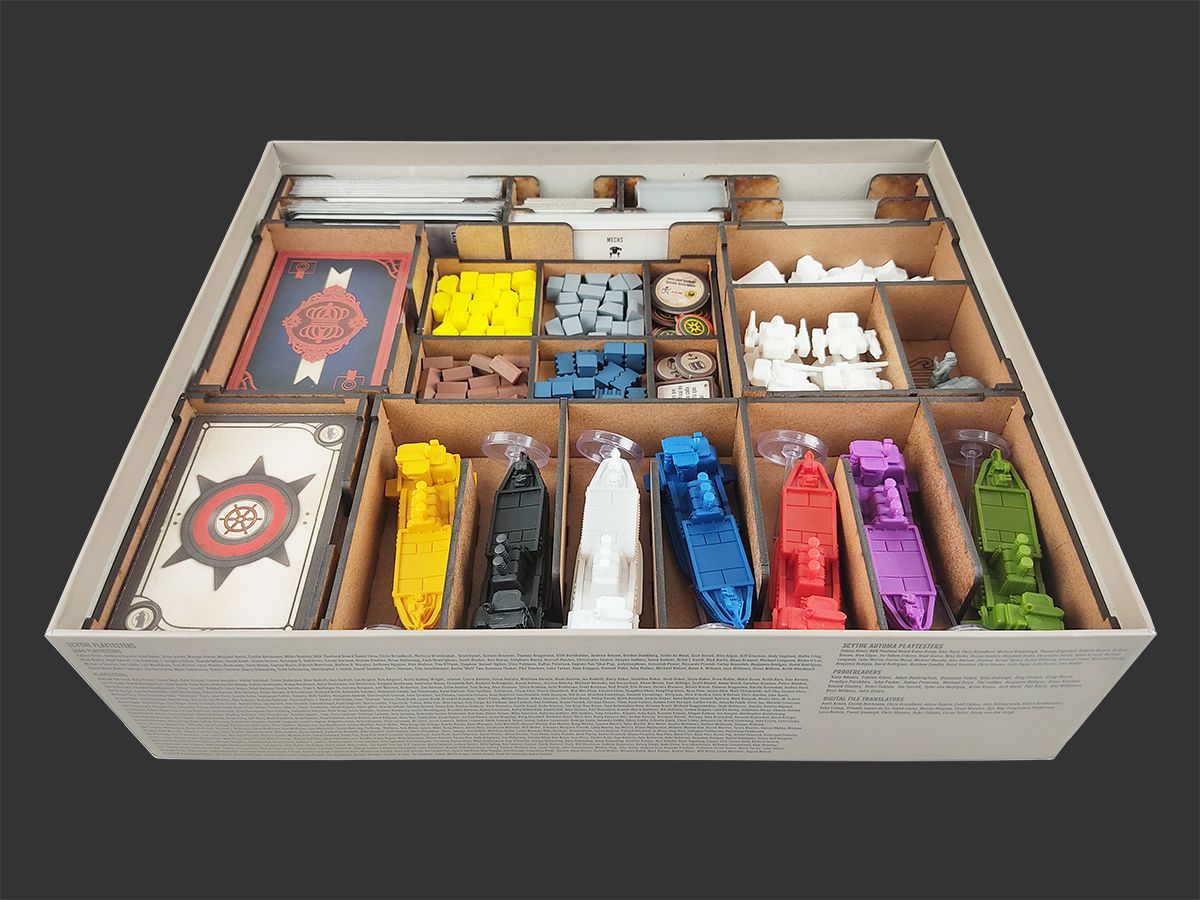 BUTCHER 2.9×2.3 GRID TRAIL 2本セット Organizador (INSERT MDF) para Scythe - Modelo 2 - Bucaneiros Jogos