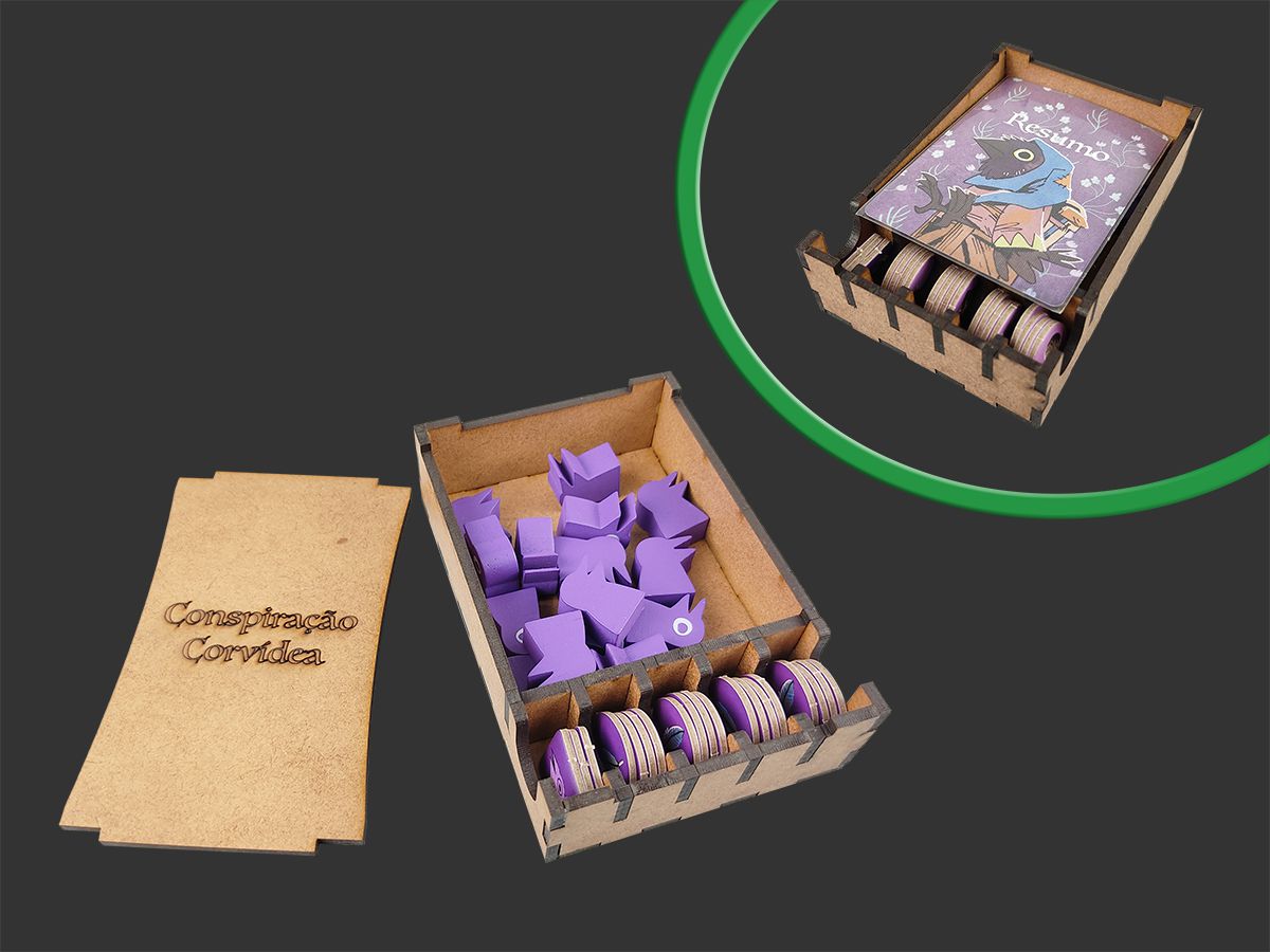 ボードゲーム・ジャンクション (Role&Roll EXTRA) Organizador (INSERT MDF) para Root (Expansões) - Bucaneiros Jogos