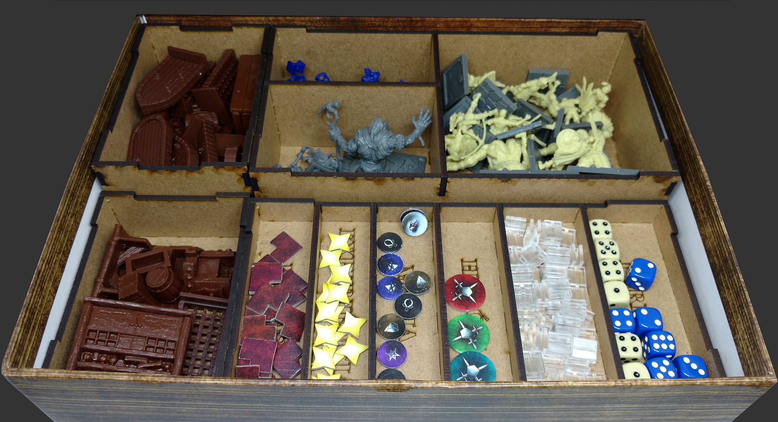 Organizador (INSERT MDF) para Dungeon Saga - Bucaneiros Jogos