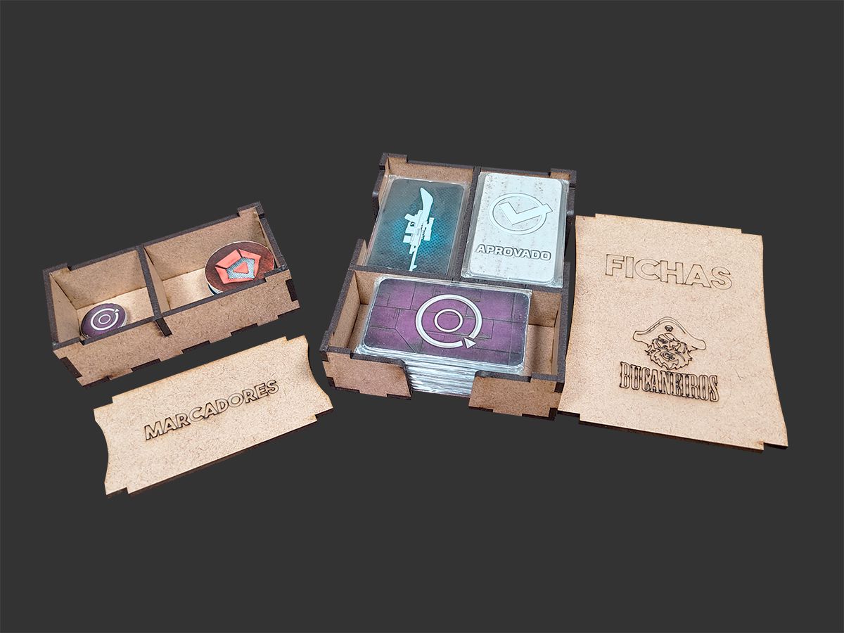 Organizador (INSERT MDF) para The Resistance - Bucaneiros Jogos