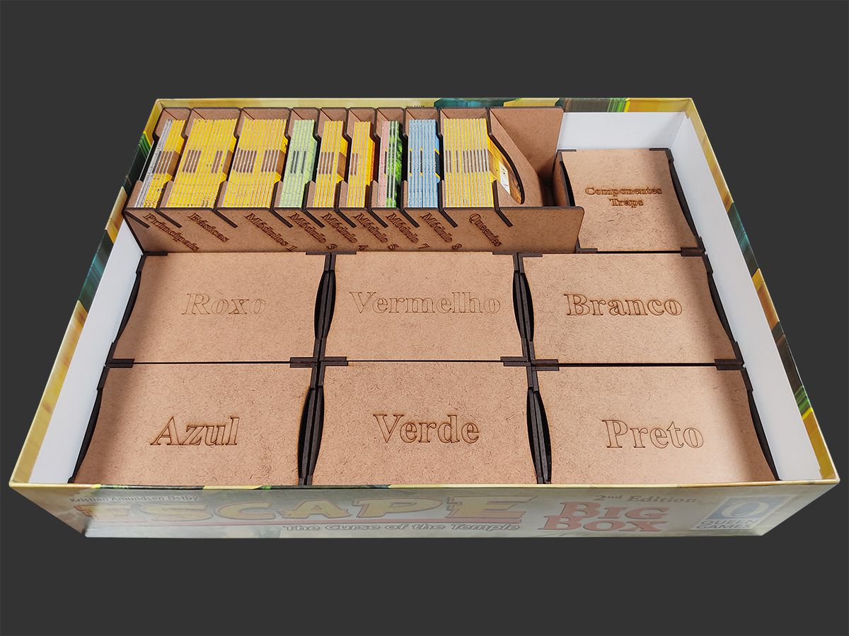 Organizador (INSERT MDF) para Escape: The Curse of the Temple