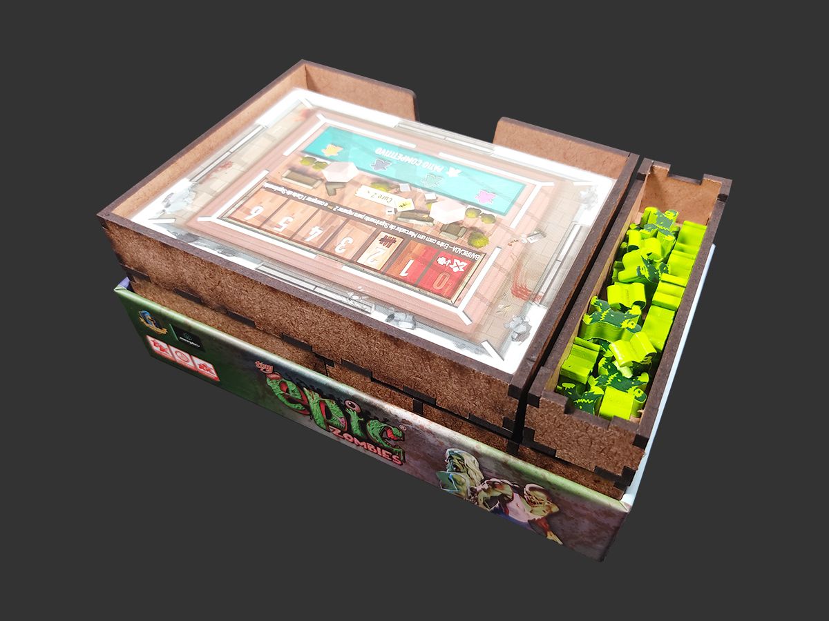 Organizador (INSERT MDF) para Tiny Epic Zombies + Board Band