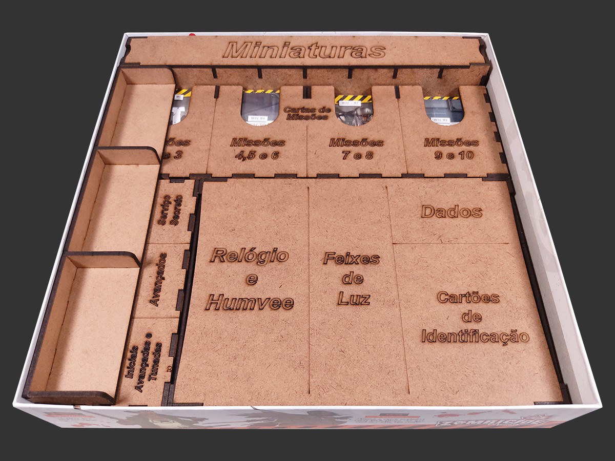 Organizador (INSERT MDF) para Zombicide (2ª Edição) - Washington