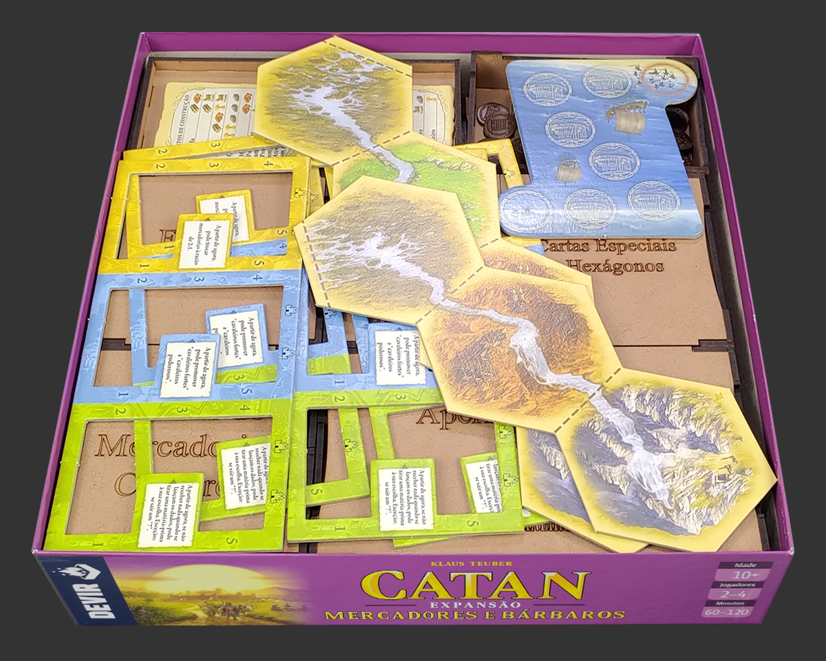 Organizador (INSERT MDF) para Catan: Mercadores e Bárbaros / Cidades e ...