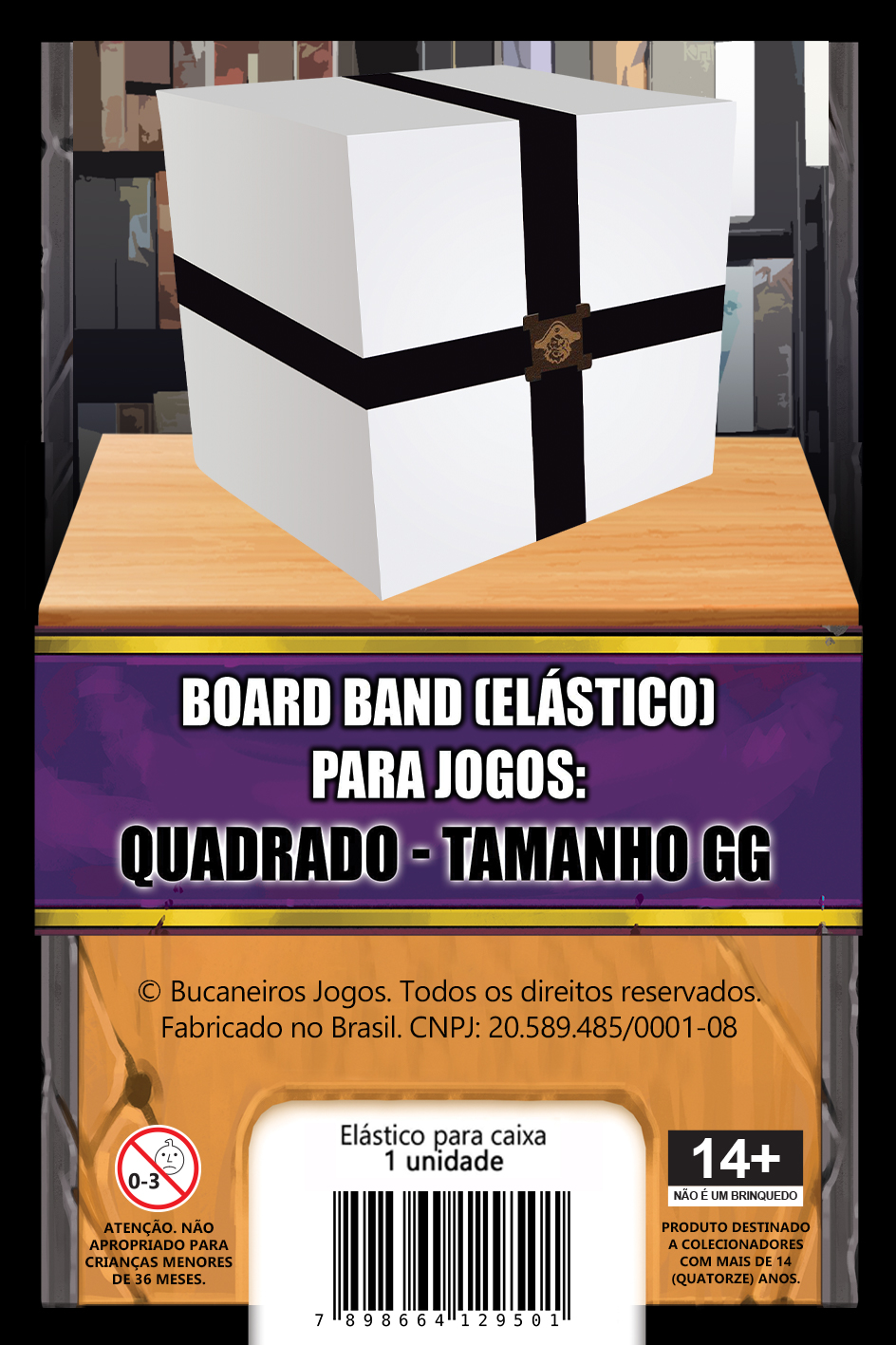 Elástico para Caixa Quadrada - Caixinha Boardgames