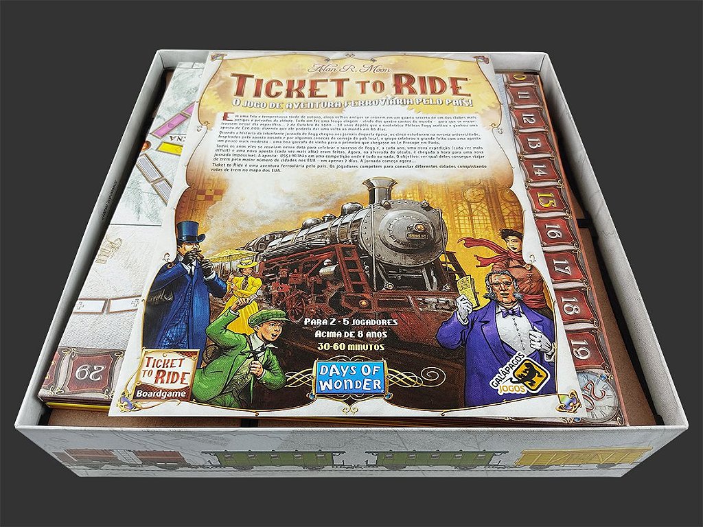 Organizador (SOFT INSERT PARANÁ) para Ticket to Ride - Bucaneiros Jogos ...