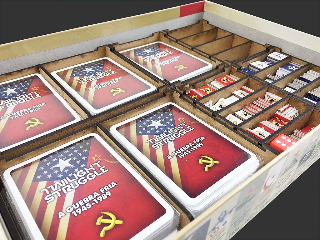 Organizador (INSERT MDF) para Twilight Struggle - Bucaneiros Jogos Organizador (INSERT MDF) para Twilight Struggle - Bucaneiros Jogos