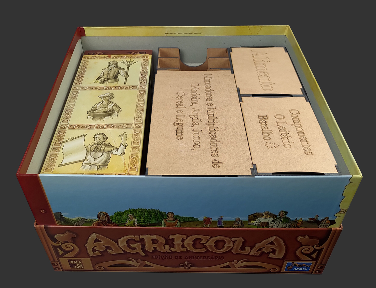 Organizador (INSERT MDF) para Agricola 15 - Edição de Aniversário
