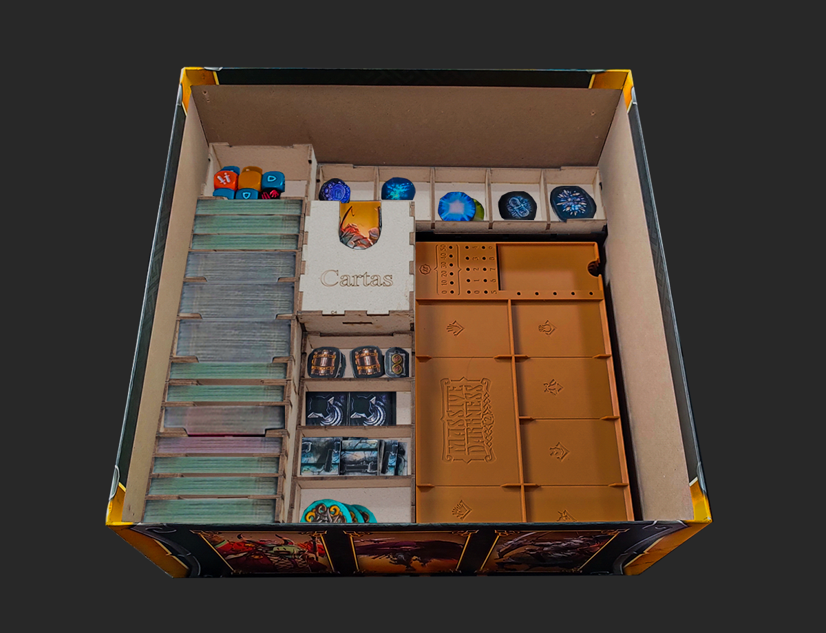 Organizador (INSERT MDF) para Massive Darkness 2: Hellscape +