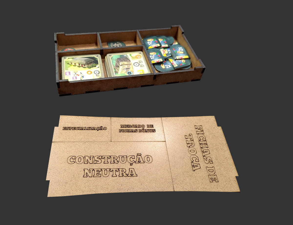 Organizador (INSERT MDF) para Great Western Trail: Nova Zelândia