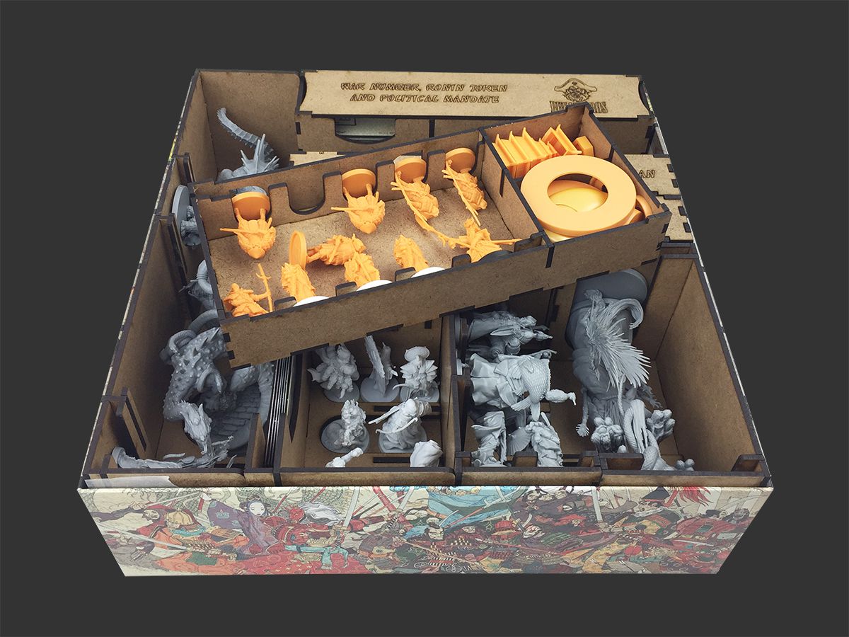 Organizador (INSERT MDF) para Rising Sun (Versão Kickstarter