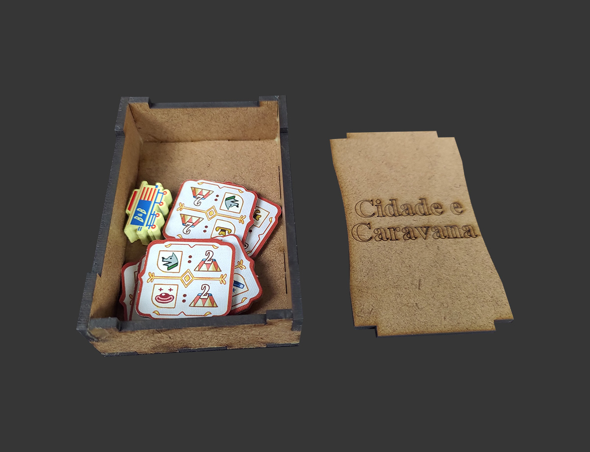 Organizador (INSERT MDF) para 3 Ring Circus - Bucaneiros Jogos - Board ...