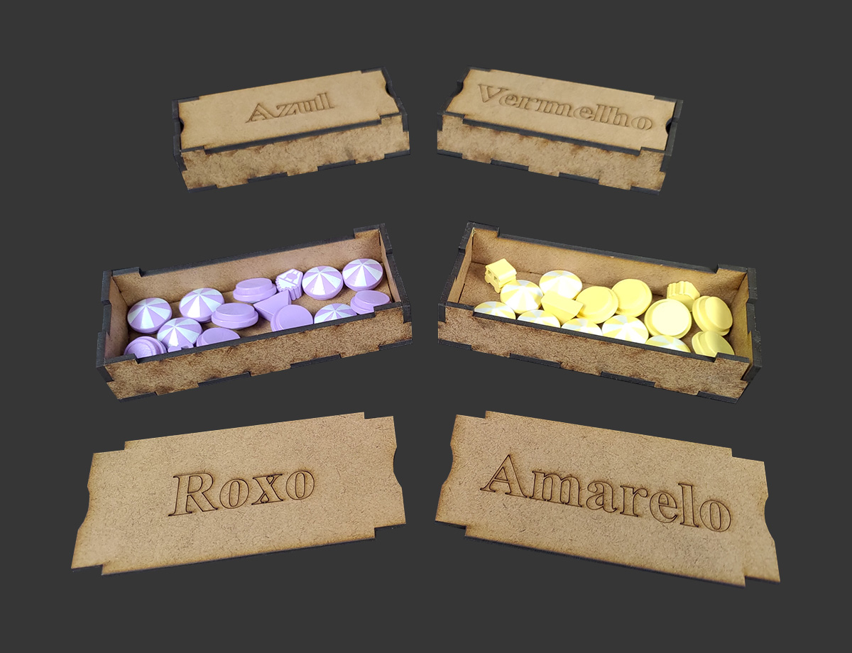 Organizador (INSERT MDF) para 3 Ring Circus - Bucaneiros Jogos - Board ...