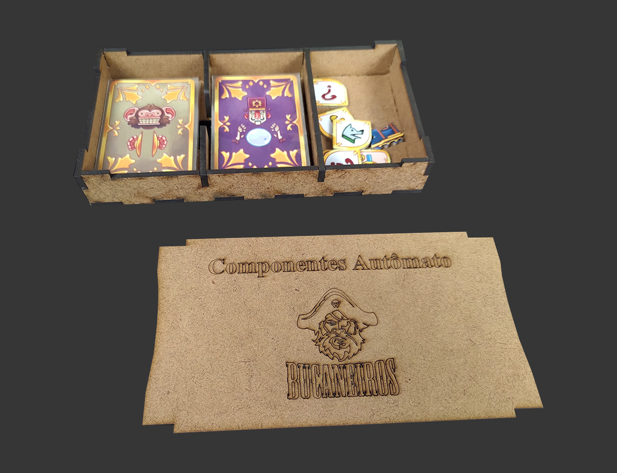 Organizador (INSERT MDF) para 3 Ring Circus - Bucaneiros Jogos - Board ...