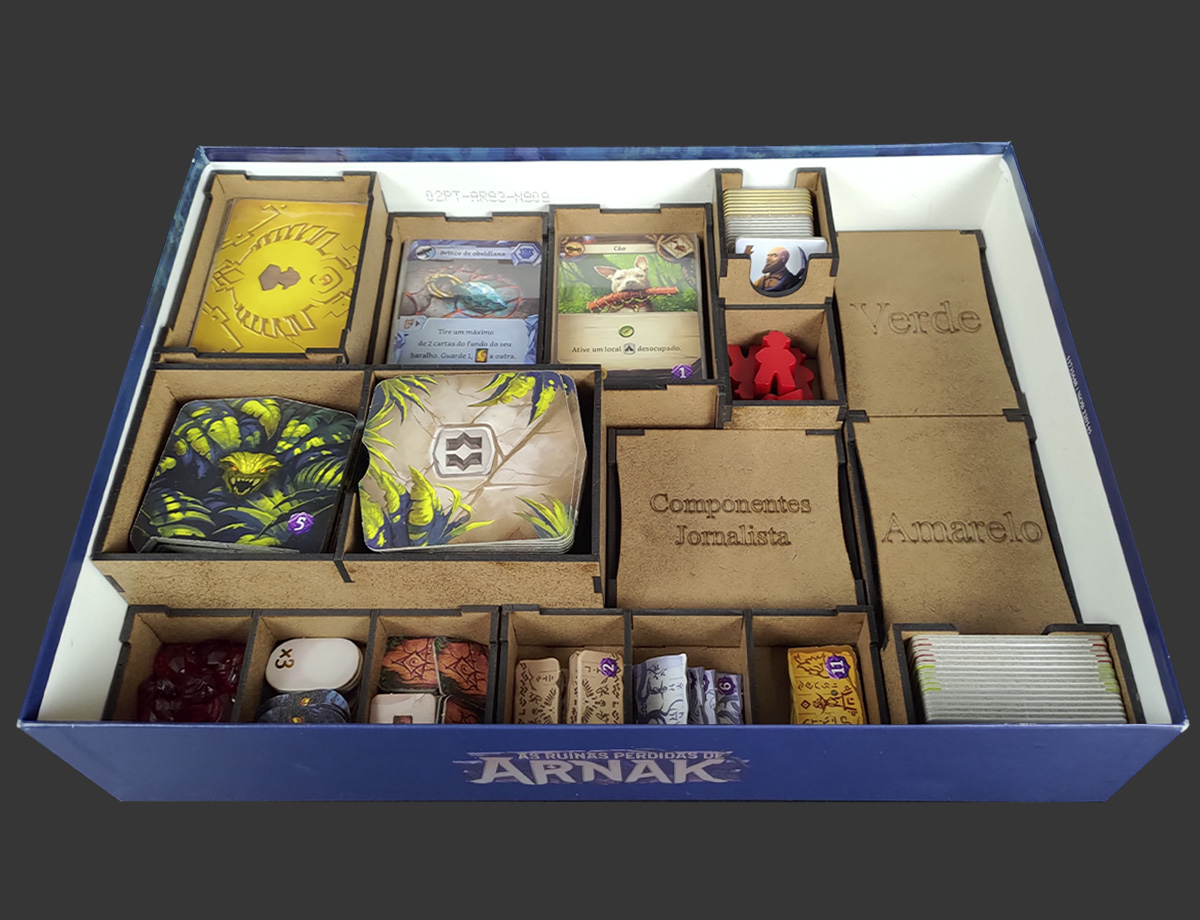 Organizador (INSERT MDF) para As Ruínas Perdidas de Arnak (Modelo