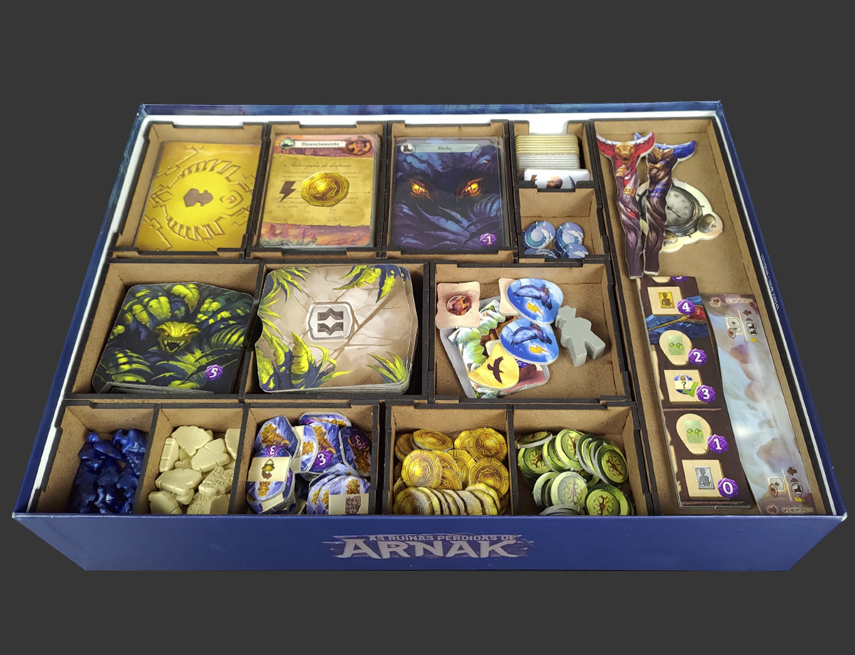 Organizador (INSERT MDF) para As Ruínas Perdidas de Arnak (Modelo