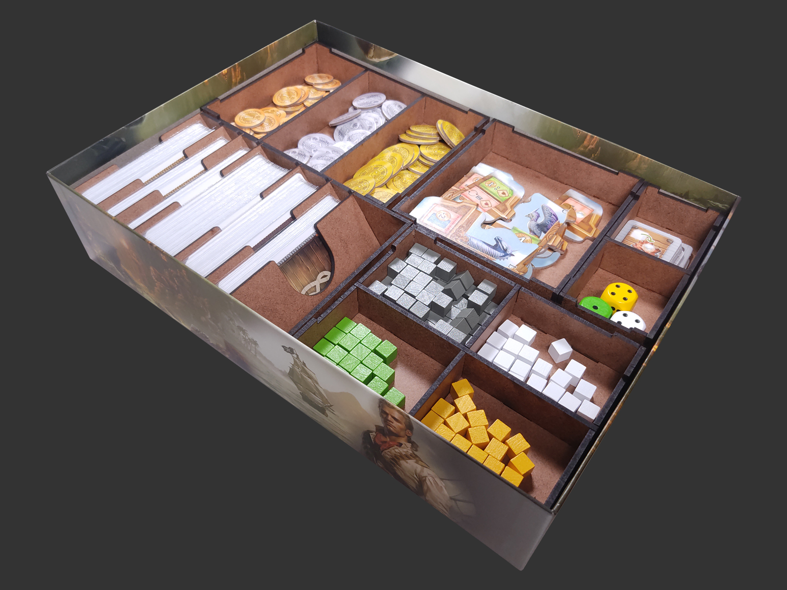Organizador (INSERT MDF) para Piratas de Maracaibo - Bucaneiros