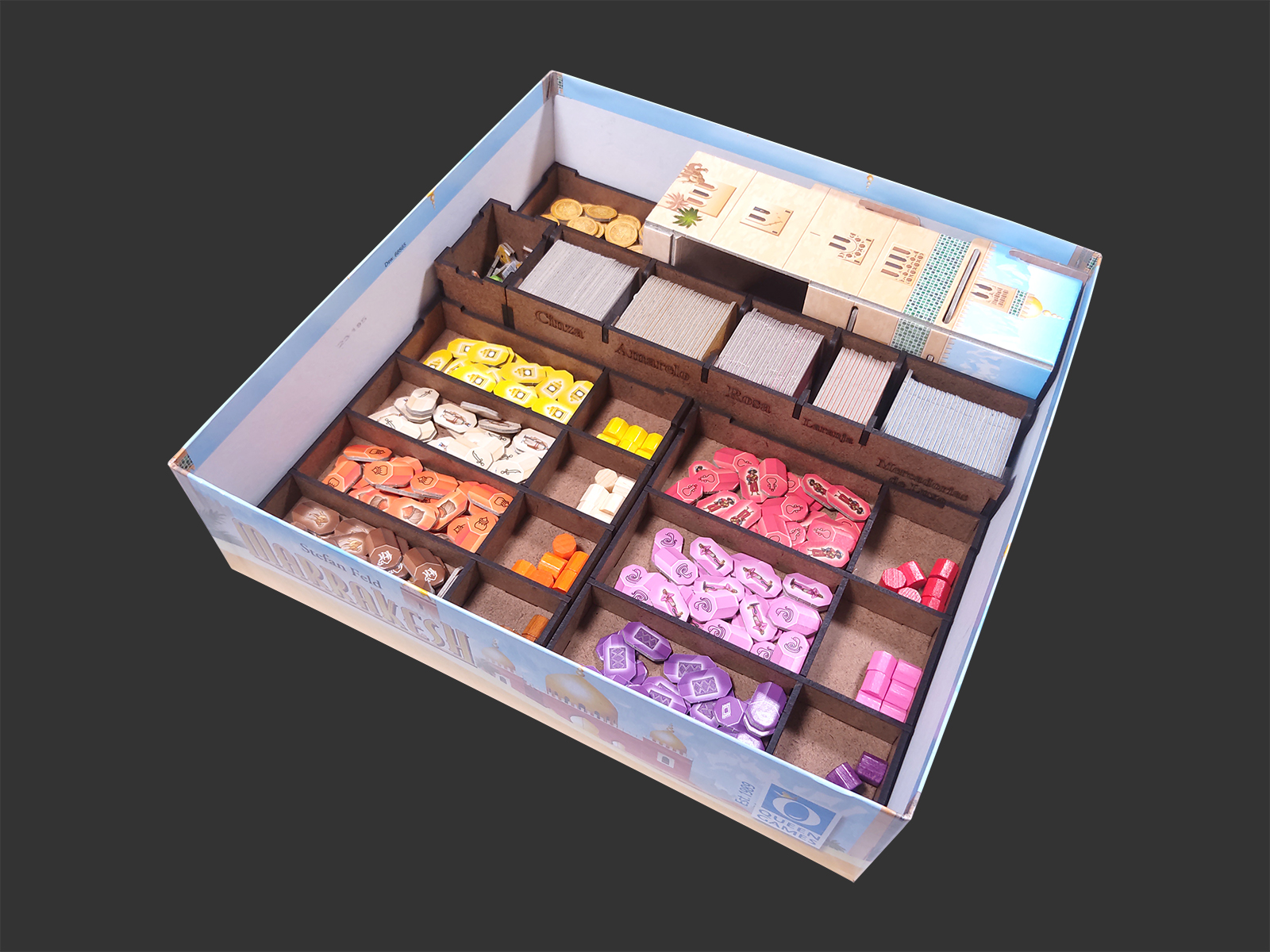 Organizador (INSERT MDF) para Marrakesh - Bucaneiros Jogos - Board