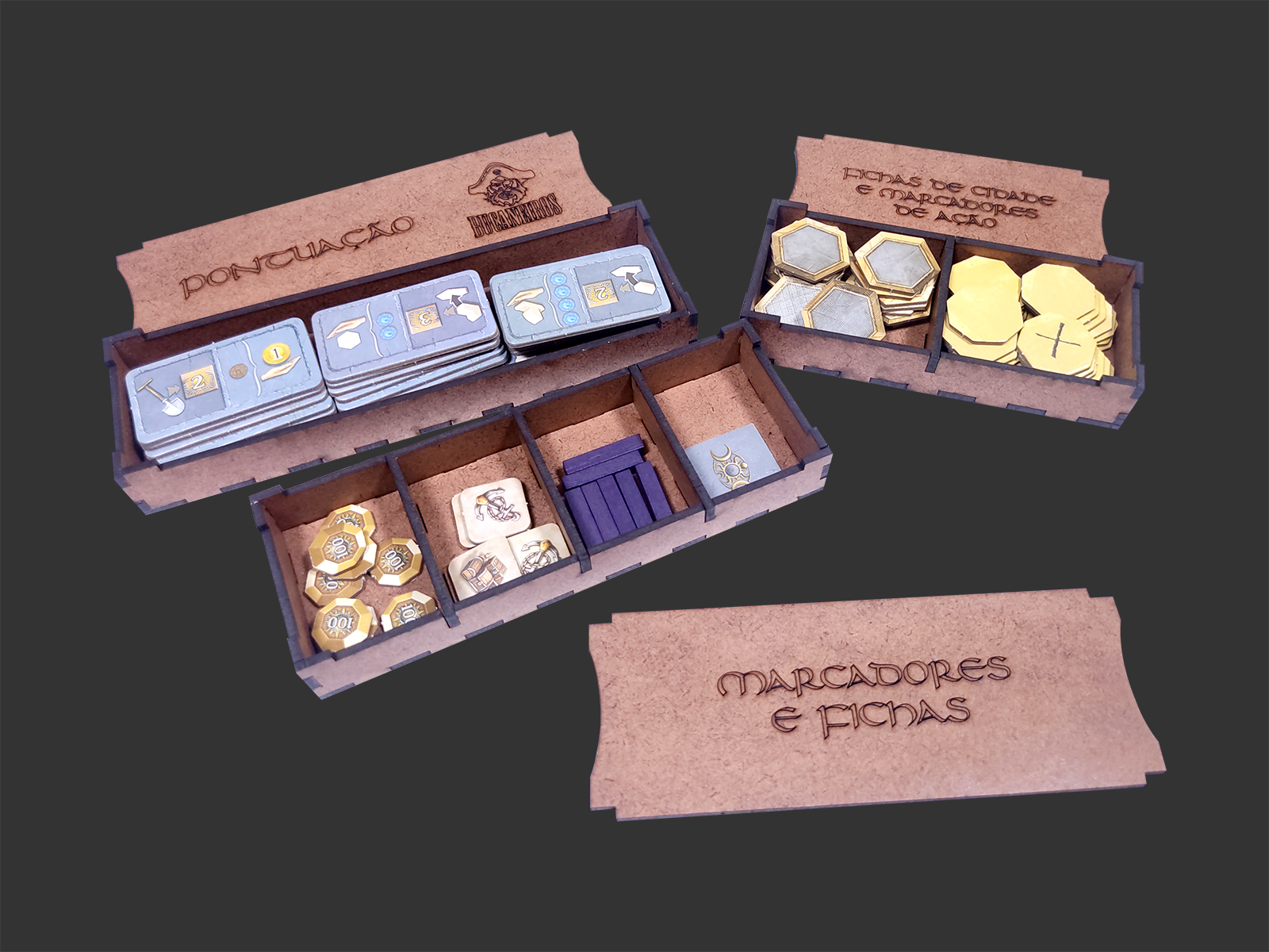 Organizador (INSERT MDF) para Terra Mystica BIG BOX - Bucaneiros