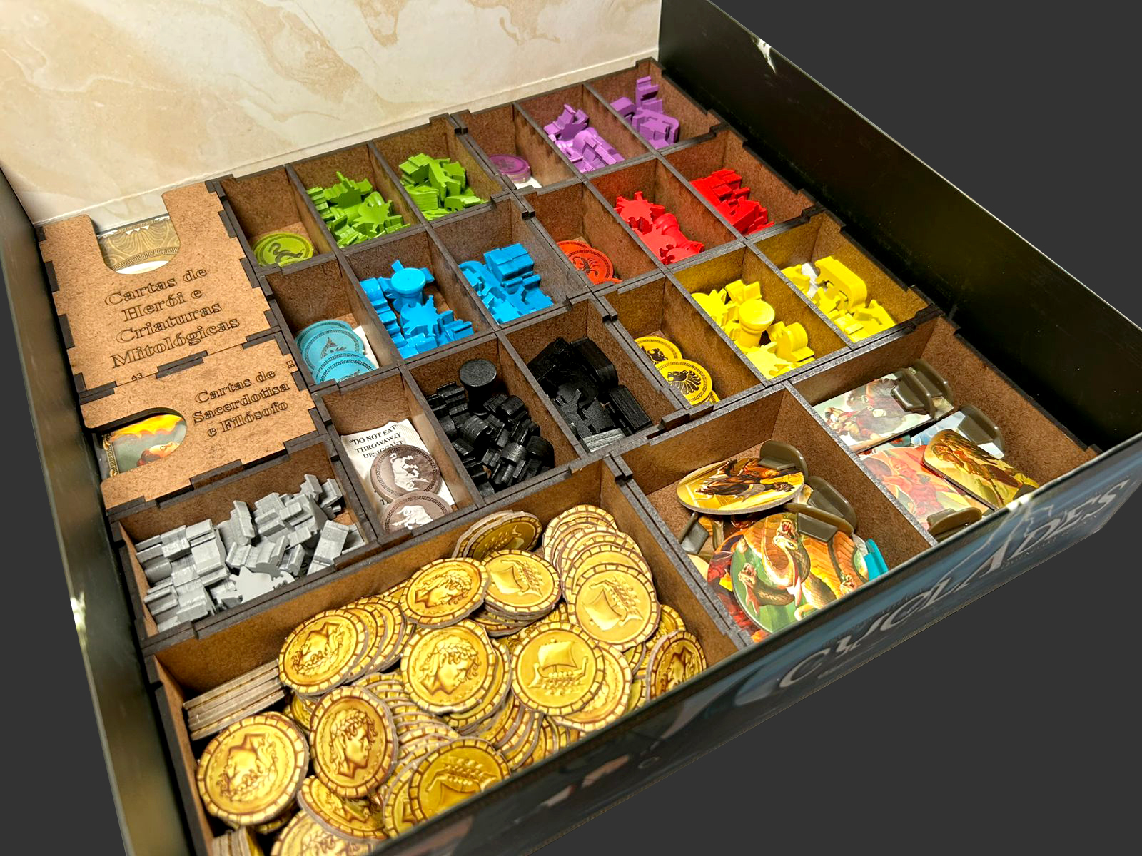 Organizador (INSERT MDF) para Cyclades: Legendary Edition