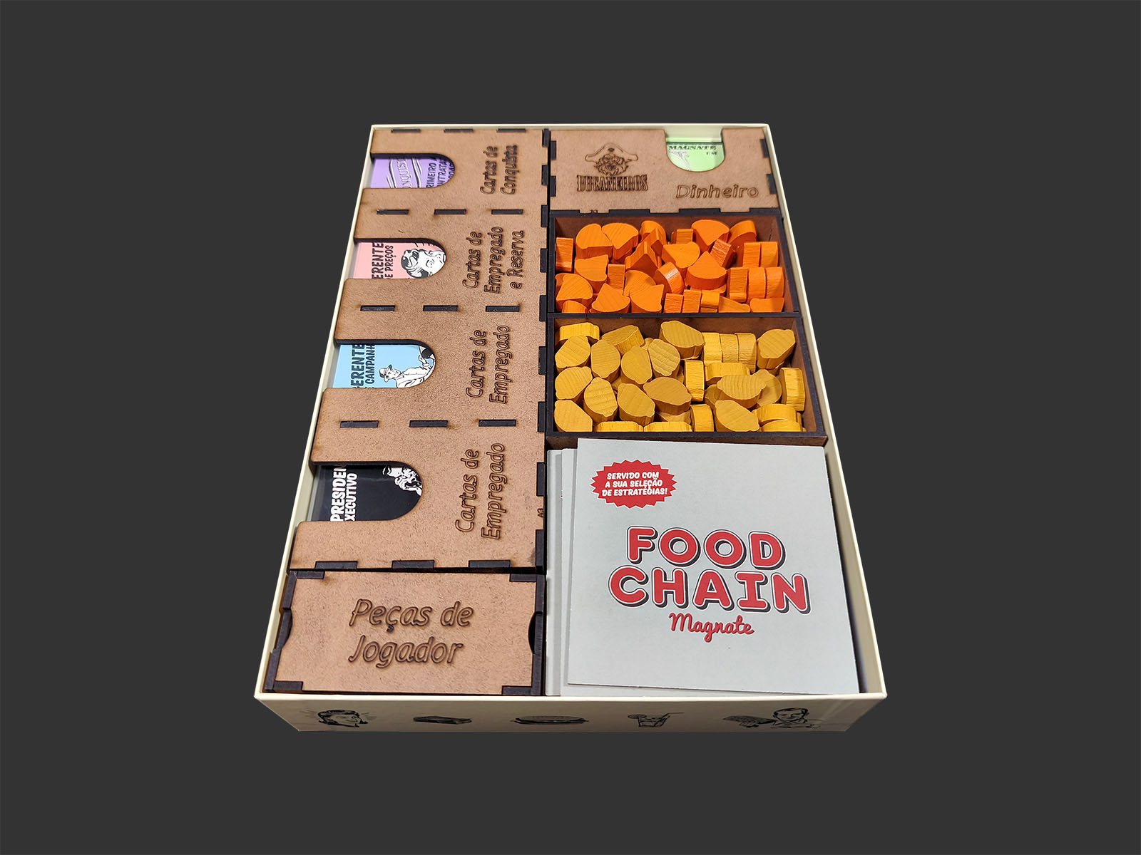 Organizador (INSERT MDF) para Food Chain Magnate (Versão Nacional