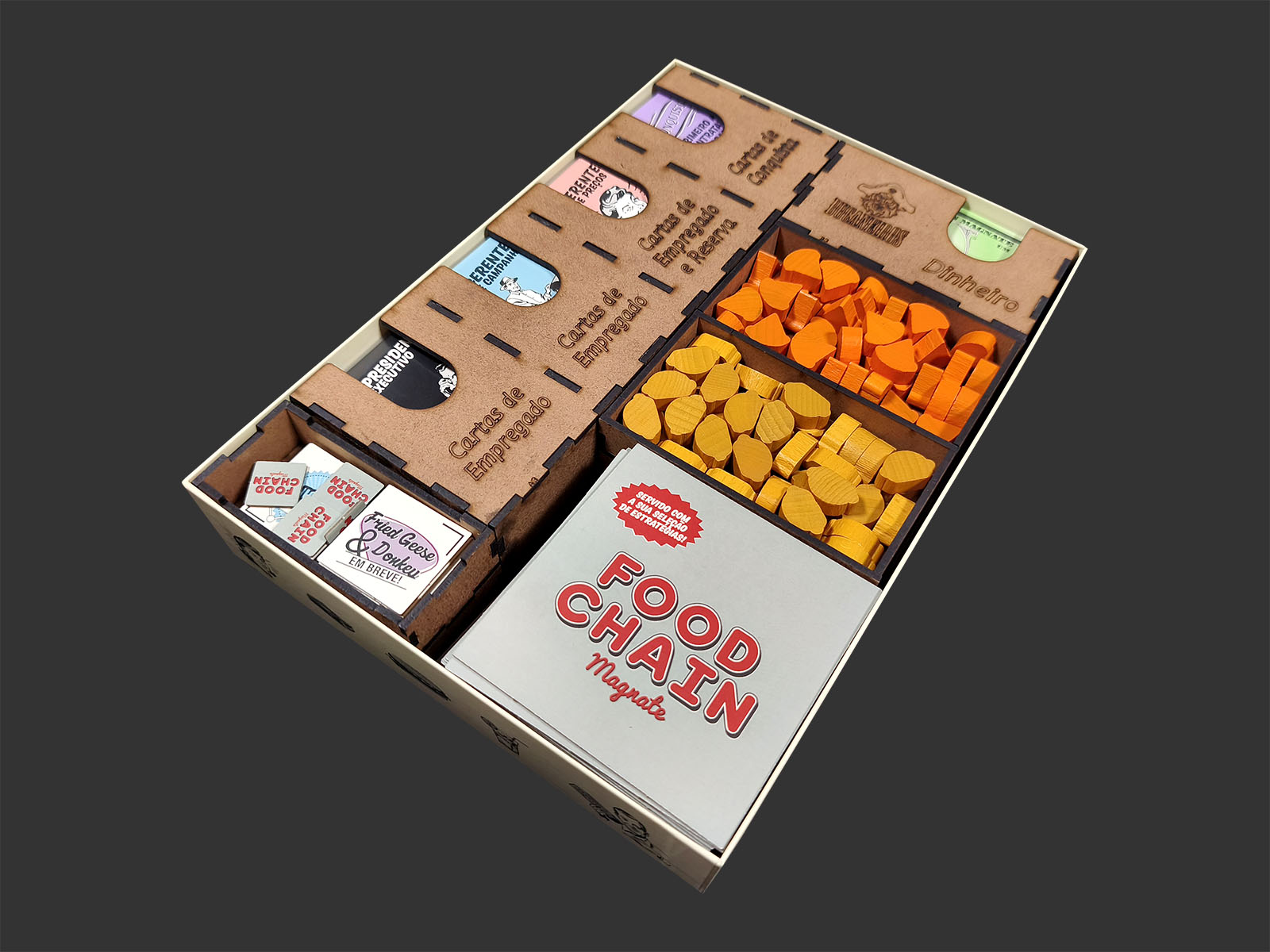 Organizador (INSERT MDF) para Food Chain Magnate (Versão Nacional