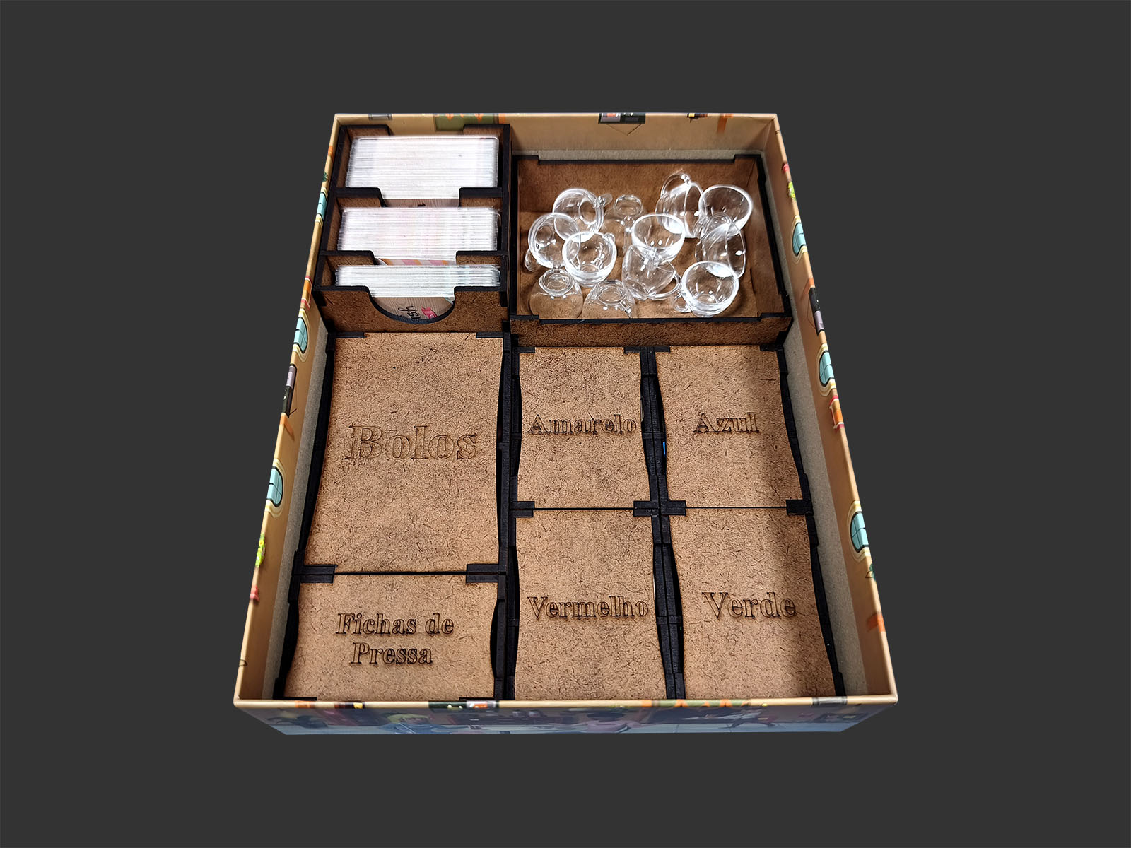 Organizador (INSERT MDF) para Coffe Rush - Bucaneiros Jogos