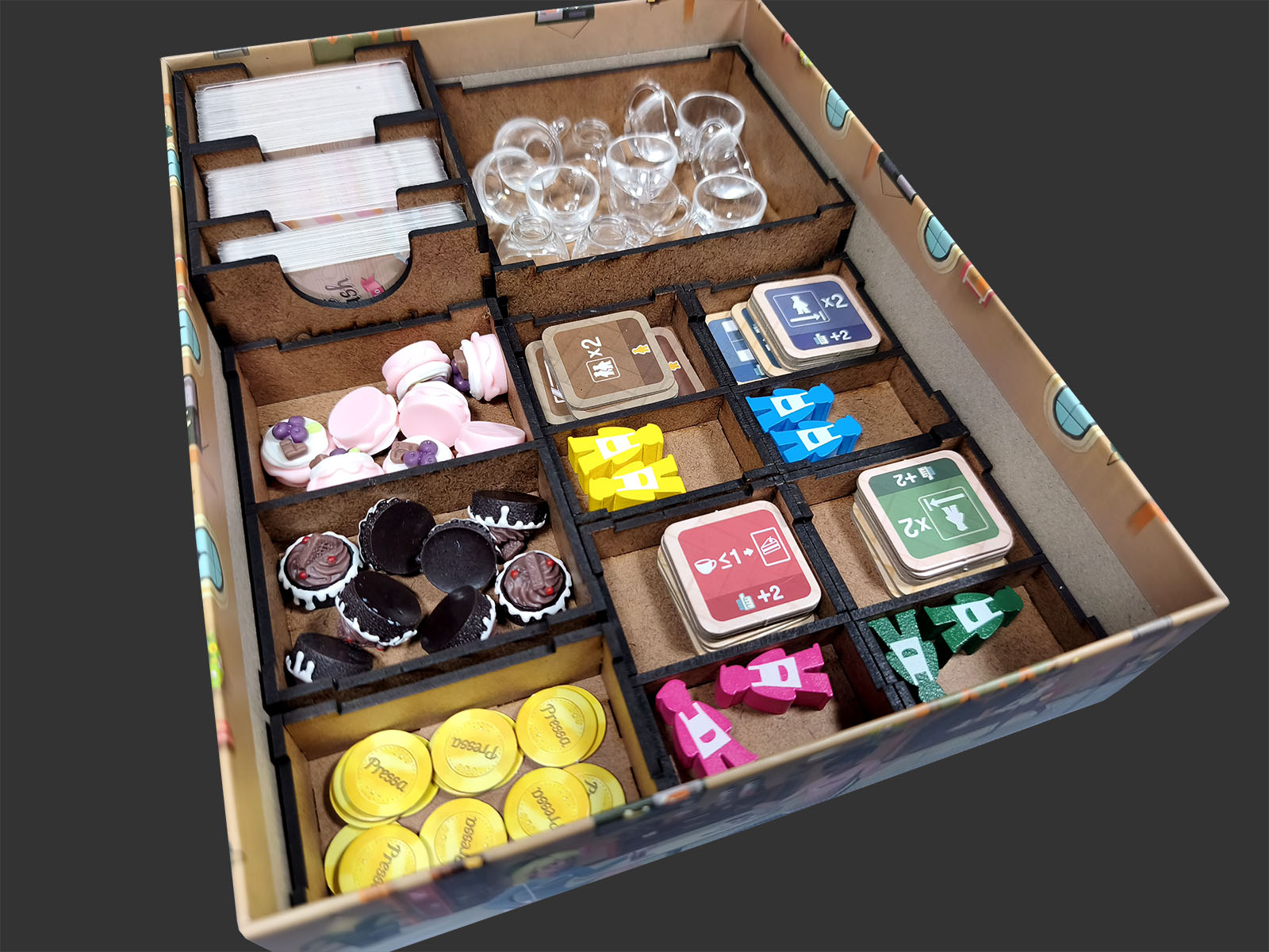 Organizador (INSERT MDF) para Coffe Rush - Bucaneiros Jogos