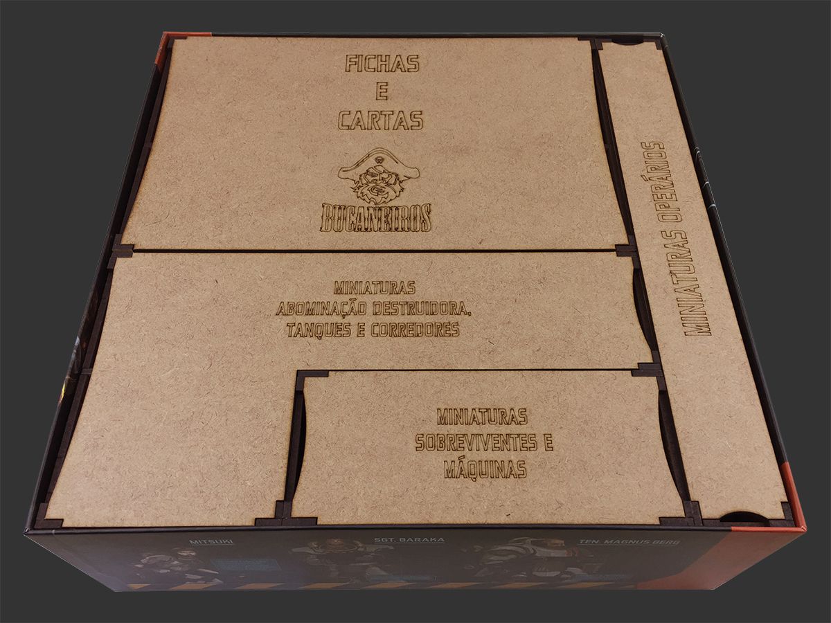Organizador (INSERT MDF) para Zombicide Invader - Bucaneiros Jogos