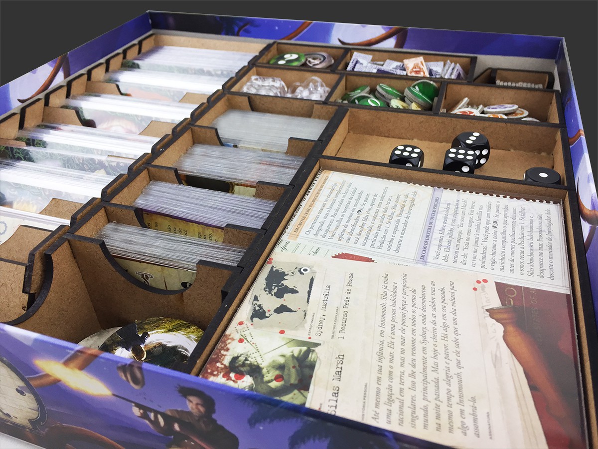 Organizador (INSERT MDF) para Eldritch Horror - Bucaneiros Jogos