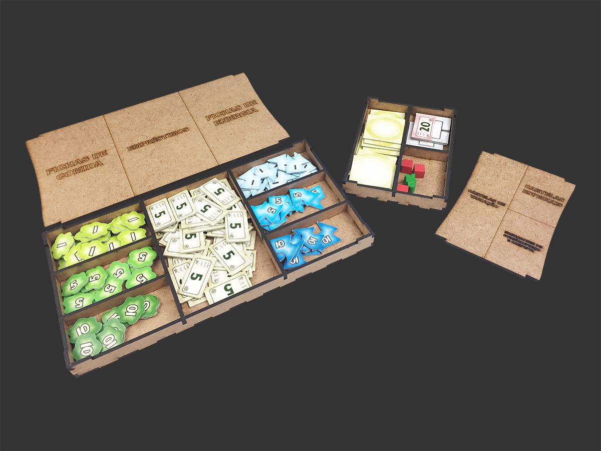 Organizador (INSERT MDF) para Futuropia - Bucaneiros Jogos - Board