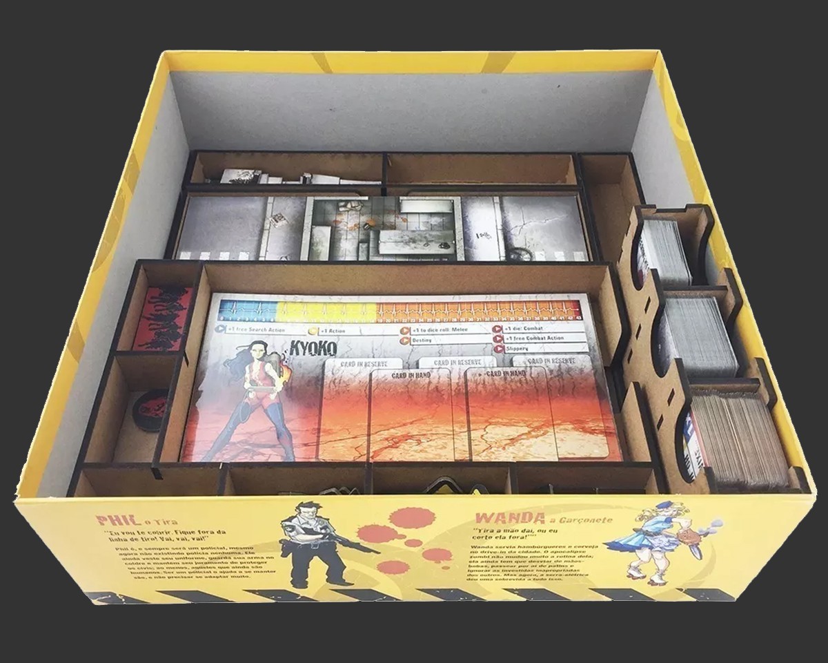 Storage_Box - Scatola Portacarte Stampata In 3D Per Zombicide - PLA Ecologico - Fatta In Francia - Per Carte Standard E Sleeved
