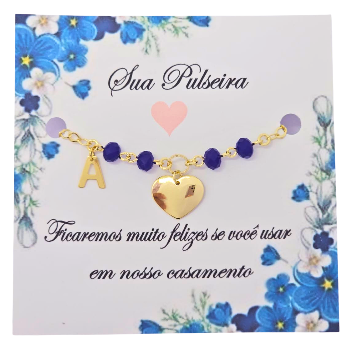 Pulseiras para madrinhas de casamento Azul Royal - Encantos de