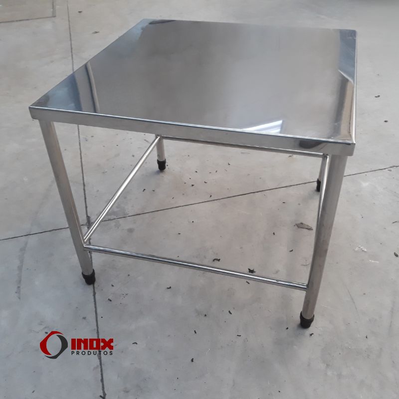 Mesa Industrial Inox Contaventada M03 | Aço Inox 304 ou 430 - Loja Inox