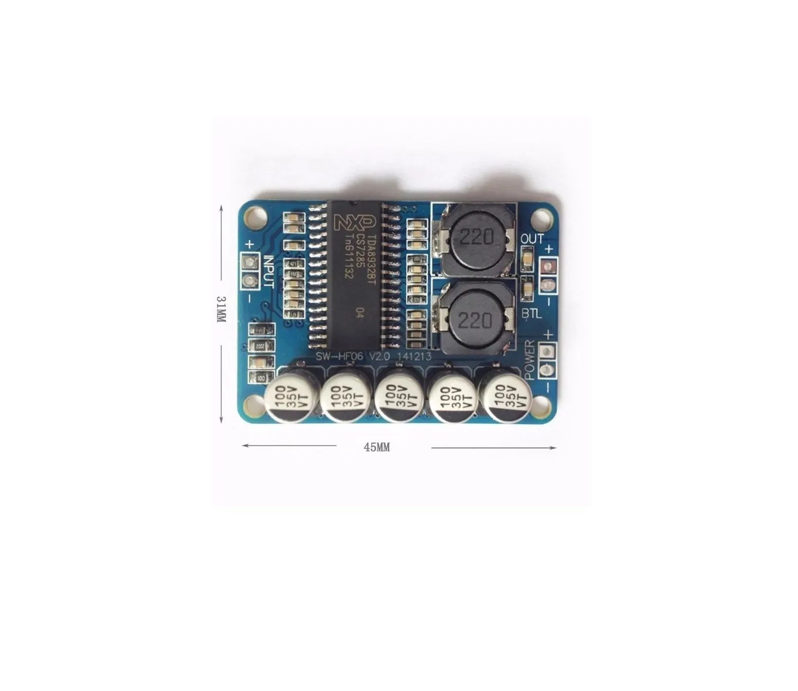 Scheda Amplificatore Mono 35W TDA8932, MDFLY MOL-AU8411, Universale, Nuova
