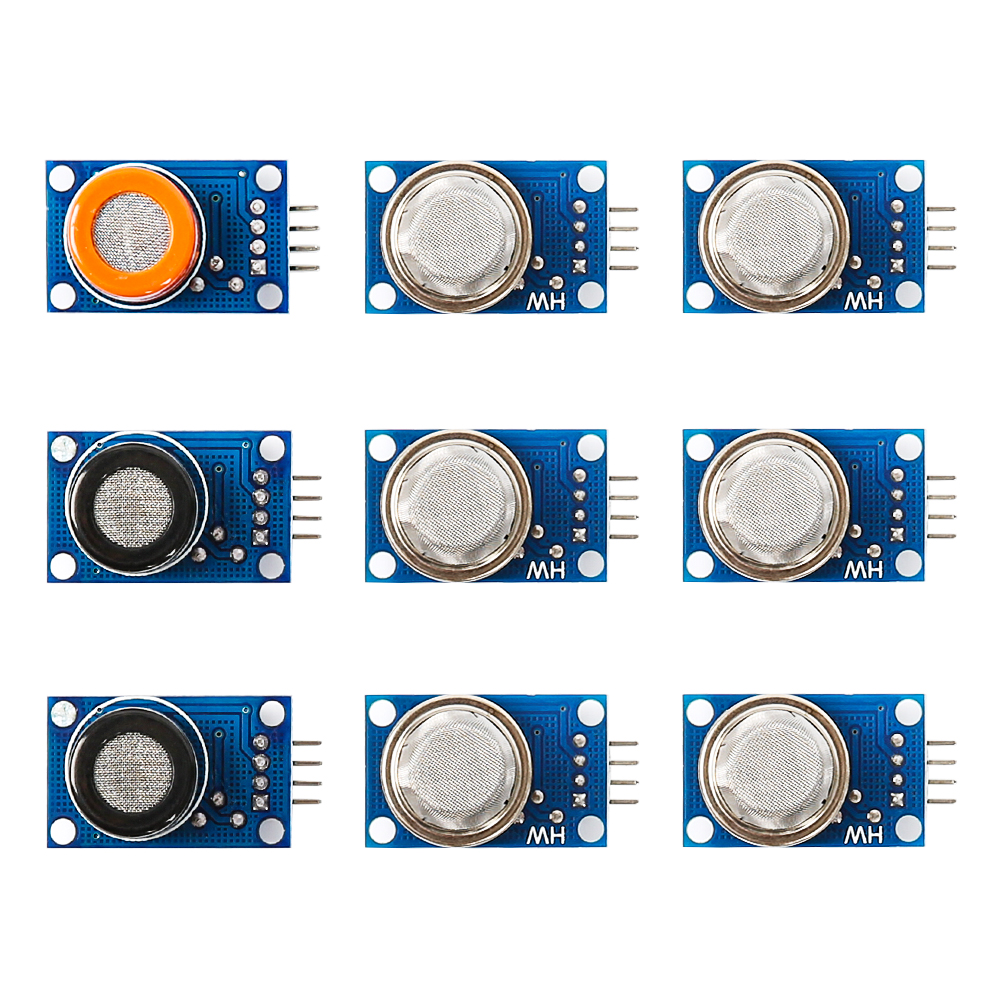 Kit 9 Componentes Módulos Sensores Gás Para Arduino NFe - RoboBuilders ...