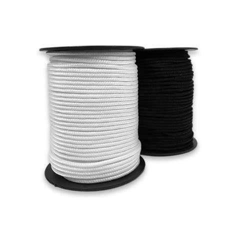 Cordão Rabo De Rato 100m Polipropileno - 5mm - Branco - Av Supply