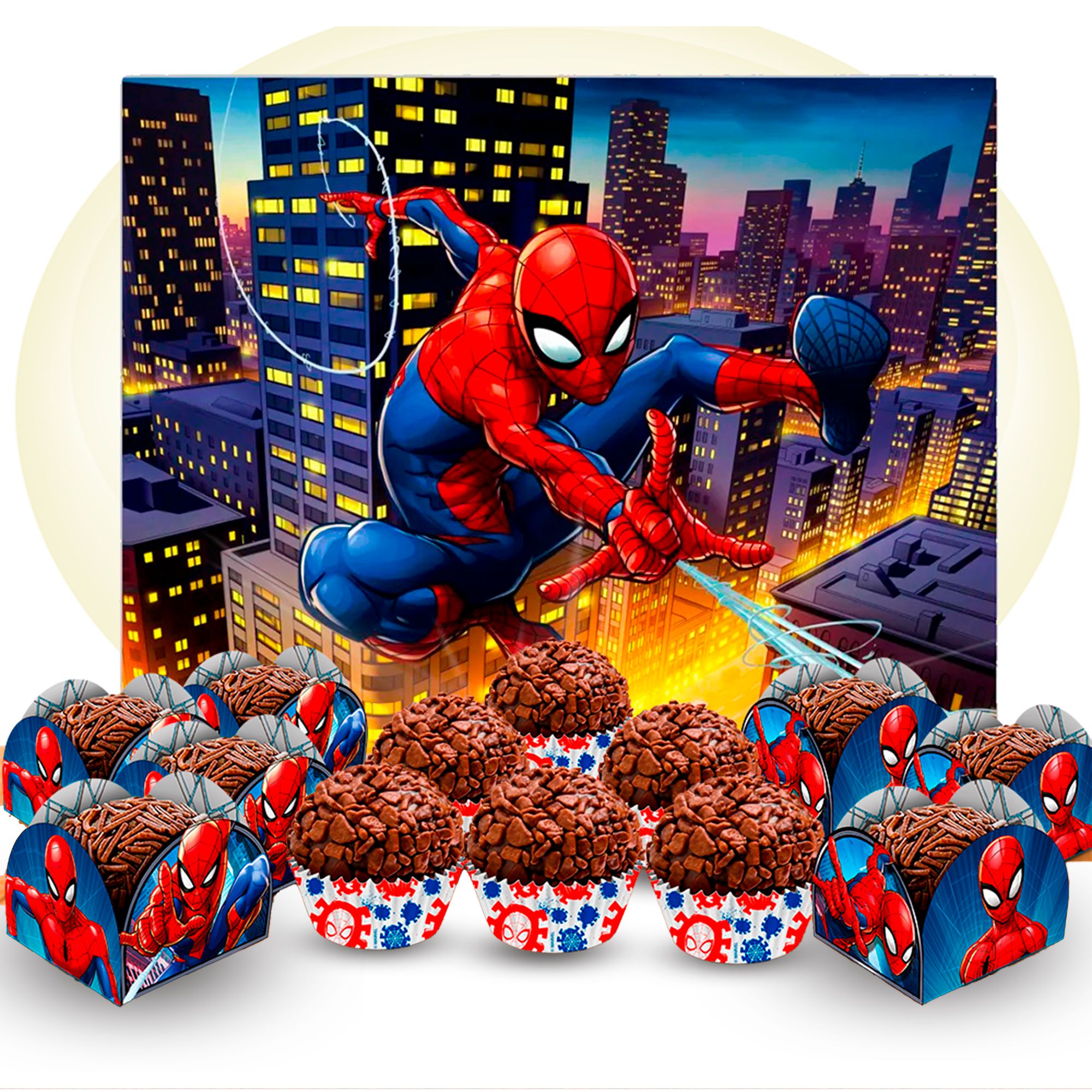 Kit festa Homem aranha Decoração completa 151 peças - Rivfestas itens ...