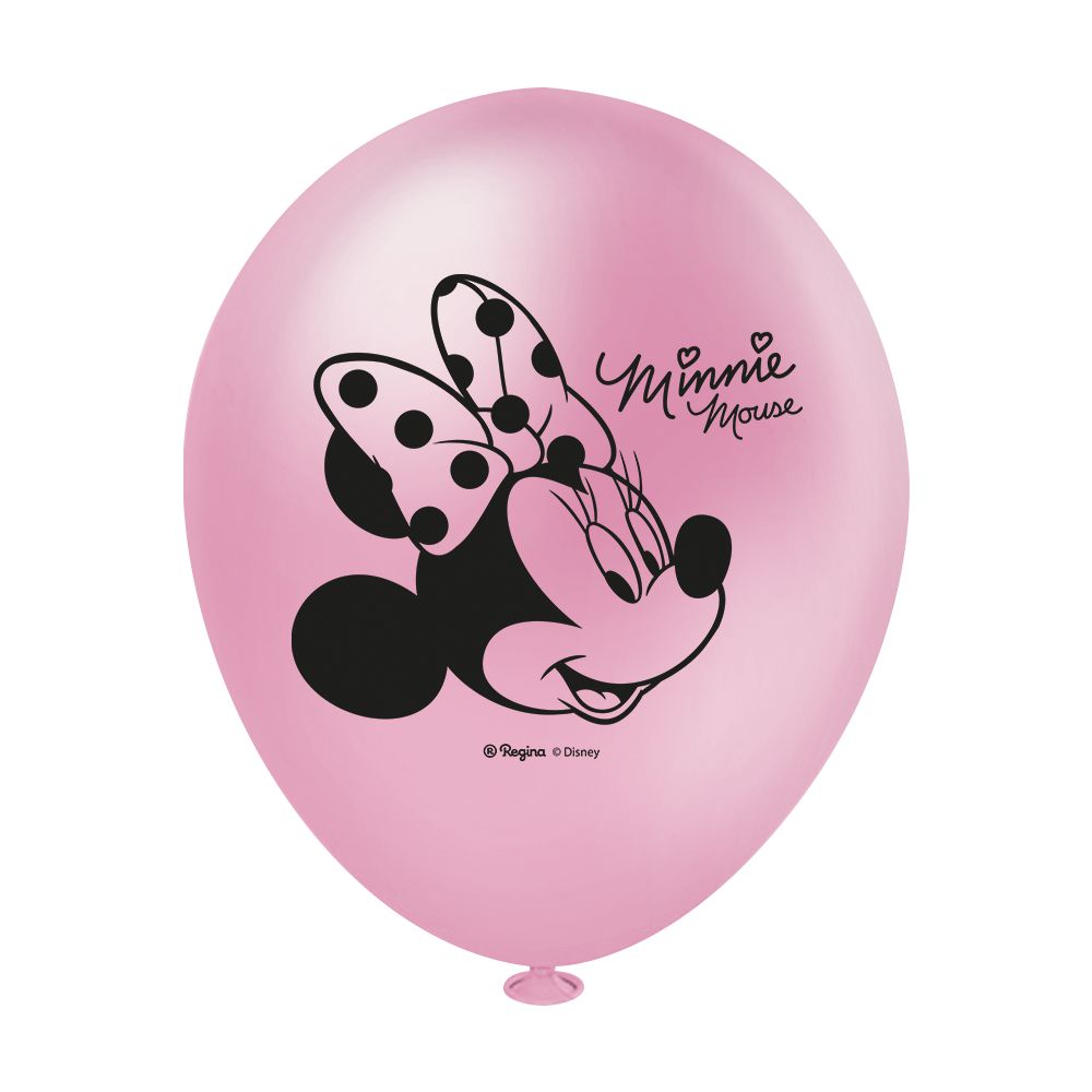 Kit festa Decoração Minnie Rosa 25 Balões +Painel +6 Display ...