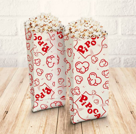 50 Sacos De Papel Para Pipoca Decoração Estampado Tamanho M - Rivfestas ...