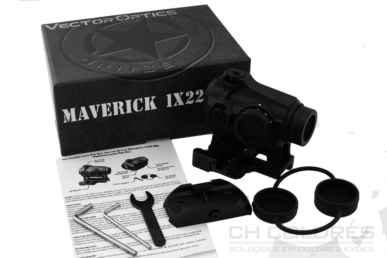 RED DOT VECTOR MAVERICK 1x22 TÁTICO 3MOA CH COLDRES