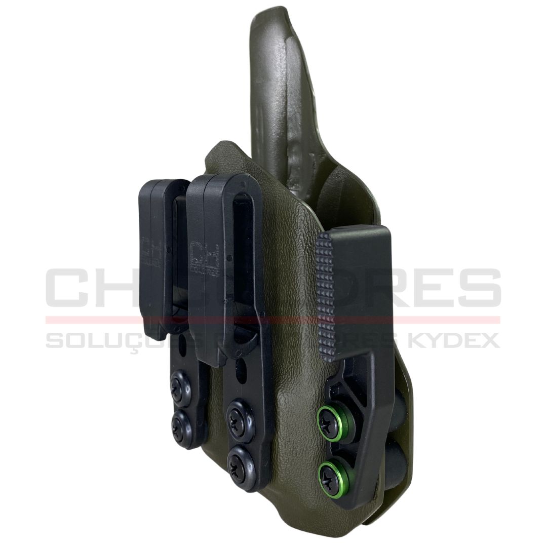 COLDRE KYDEX IWB DOUBLE OVERHOOK - INTERNO - GLOCK G19 G19X G23