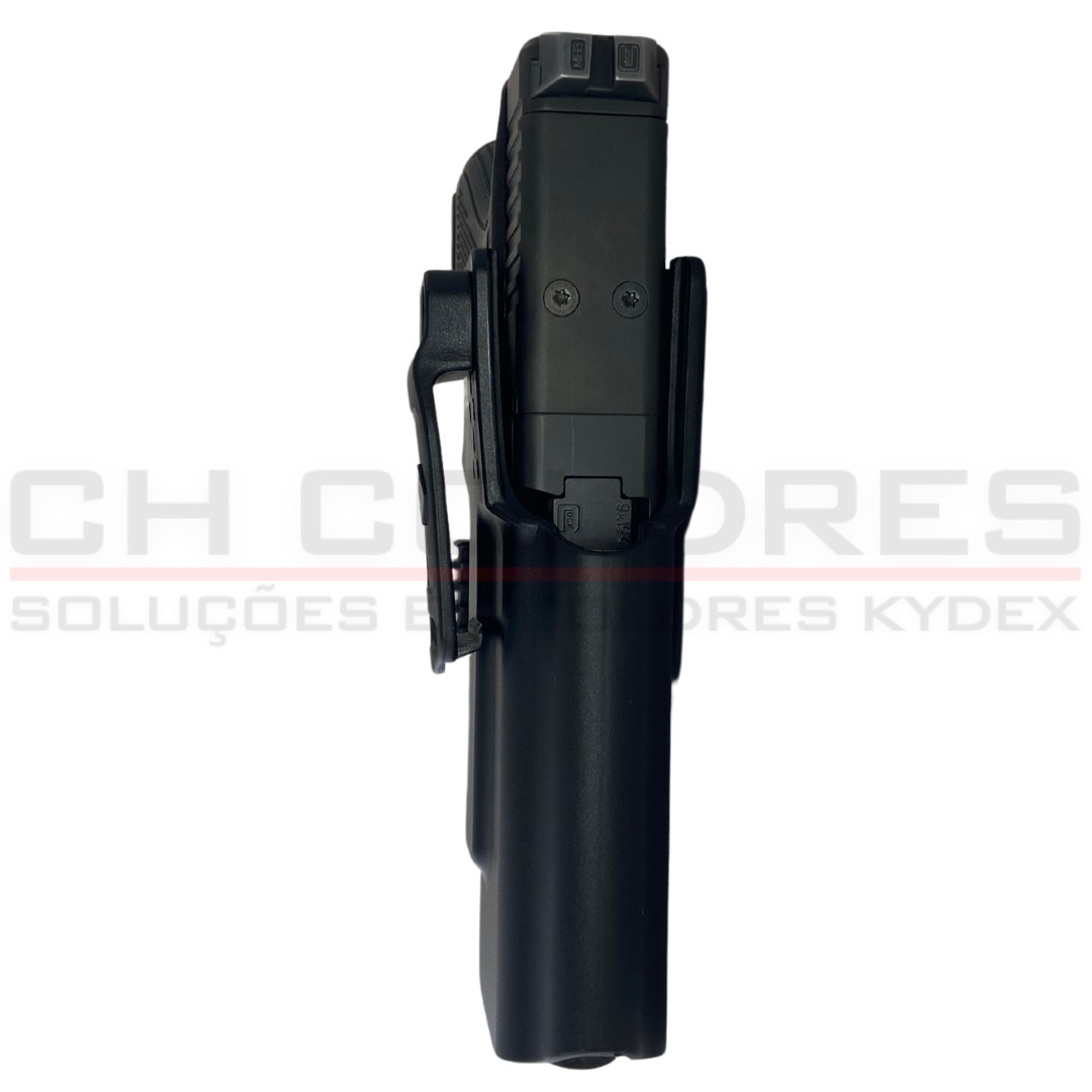COLDRE HÍBRIDO - ORPAZ - EVO - GLOCK G43X MOS C/ TRILHO - PASSIVE