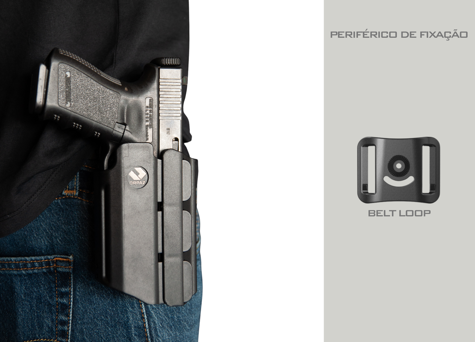 COLDRE OWB - ORPAZ T40 - SIG SAUER P320 | LANTERNA COMPACTA - CH